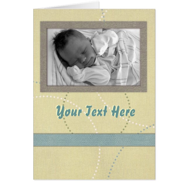 Blått och Gult-kort Hälsningskort (Framsidan)