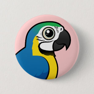 Blått-och-gult Macaw Knapp