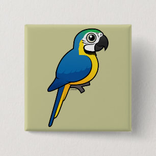 Blått-och-gult Macaw Knapp