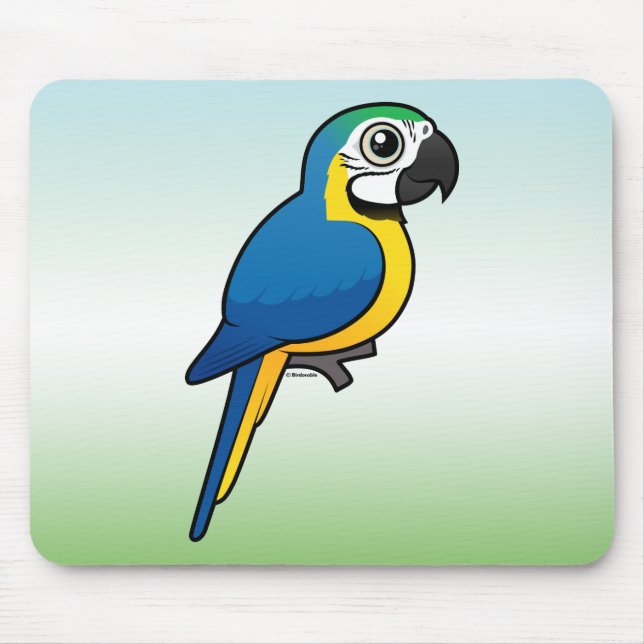 Blått-och-gult Macaw Musmatta (Framsidan)