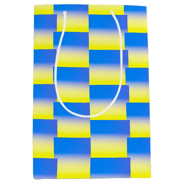 Blått och Gult mönster Ukraina Inspicerat för fred (Framsidan)