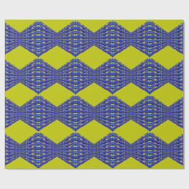 blått och gult mönsterdesign presentpapper