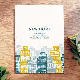 Blått och Gult ny tecknad för hemmet Inbjudningar