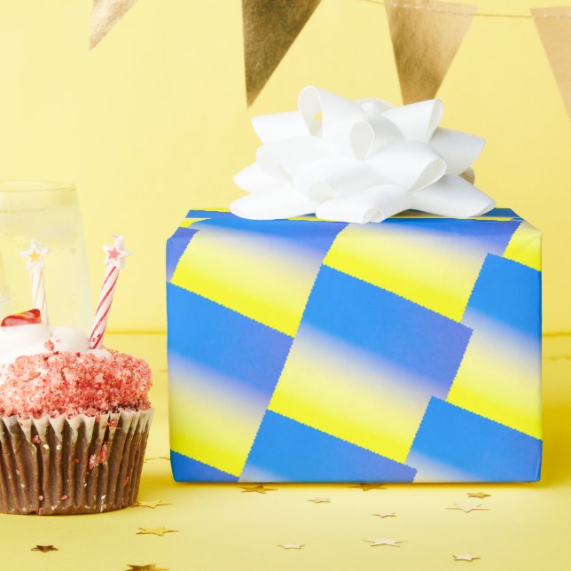 Blått och Gult övertoning Ukraina Inspired Anti Kr Presentpapper (Födelsedagsfest)