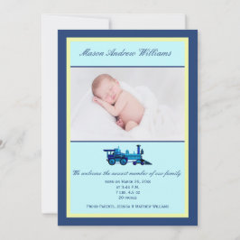 Blått och Gult Tåg - Fågelskydd Meddelande