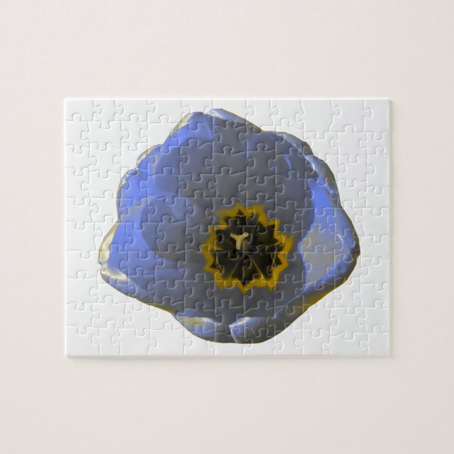 Blått och Gult Tulip Puzzle Pussel (Horisontell)