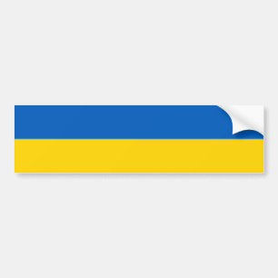 Blått och Gult Ukraina Bildekal