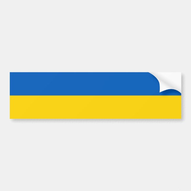 Blått och Gult Ukraina Bildekal (Framsidan)