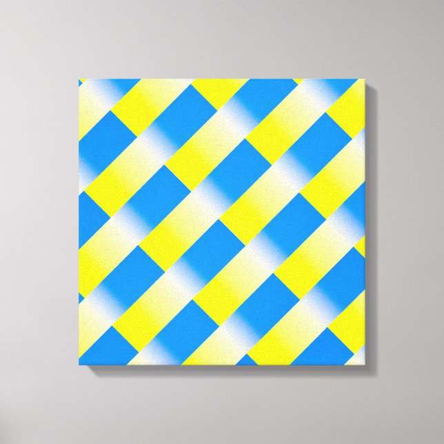 Blått och Gult Ukraina Inspicerat fredsanfall mot  Canvastryck (Framsida)