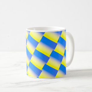 Blått och Gult Ukraina Inspicerat fredsanfall mot Kaffemugg