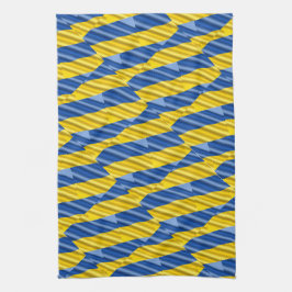 Blått och Gult Ukraina Inspicerat fredsanfall mot Kökshandduk