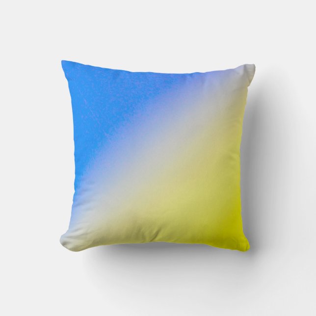 Blått och Gult Ukraina Inspicerat fredsanfall mot  Kudde (Framsida)