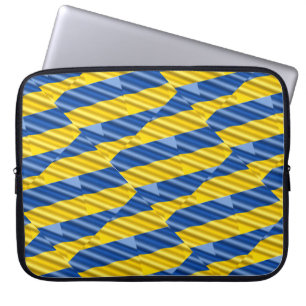 Blått och Gult Ukraina Inspicerat fredsanfall mot Laptop Fodral