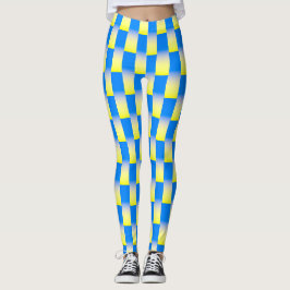 Blått och Gult Ukraina Inspicerat fredsanfall mot  Leggings