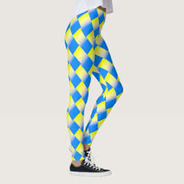 Blått och Gult Ukraina Inspicerat fredsanfall mot  Leggings