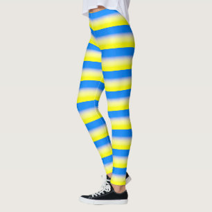 Blått och Gult Ukraina Inspicerat fredsanfall mot Leggings