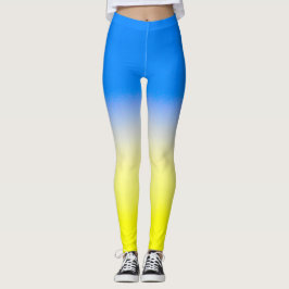 Blått och Gult Ukraina Inspicerat fredsanfall mot  Leggings