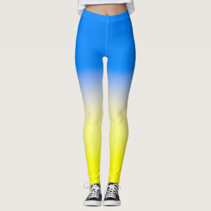 Blått och Gult Ukraina Inspicerat fredsanfall mot Leggings