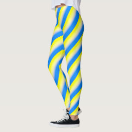 Blått och Gult Ukraina Inspicerat fredsanfall mot Leggings