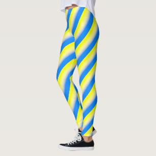 Blått och Gult Ukraina Inspicerat fredsanfall mot Leggings