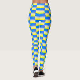 Blått och Gult Ukraina Inspicerat fredsanfall mot Leggings