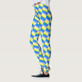 Blått och Gult Ukraina Inspicerat fredsanfall mot  Leggings