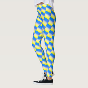 Blått och Gult Ukraina Inspicerat fredsanfall mot Leggings