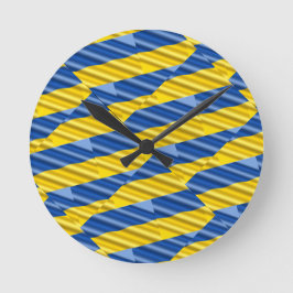Blått och Gult Ukraina Inspicerat fredsanfall mot Rund Klocka