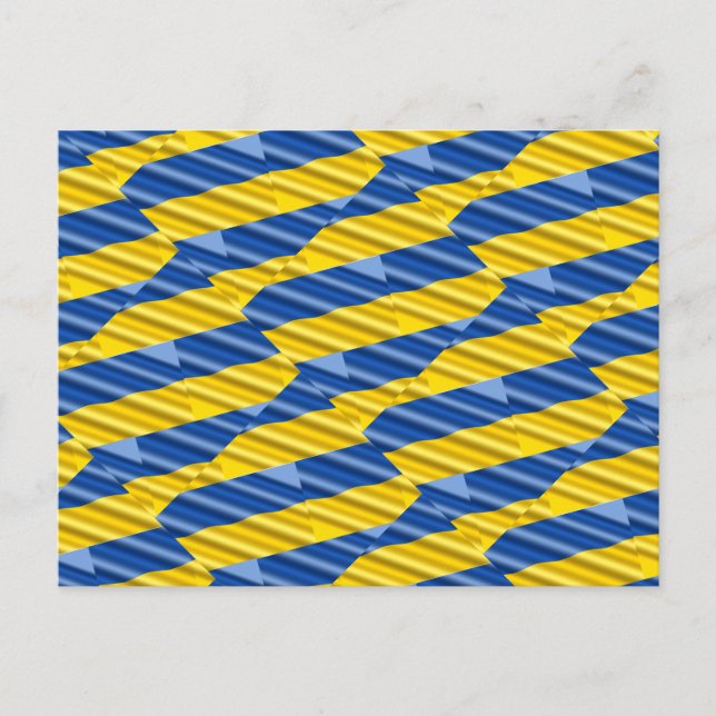 Blått och Gult Ukraina Inspicerat fredsanfall mot  Vykort (Framsida)