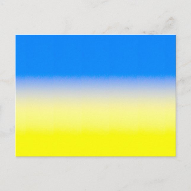 Blått och Gult Ukraina Inspicerat fredsanfall mot  Vykort (Framsida)