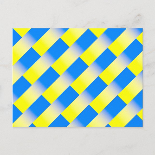 Blått och Gult Ukraina Inspicerat fredsanfall mot  Vykort (Framsida)