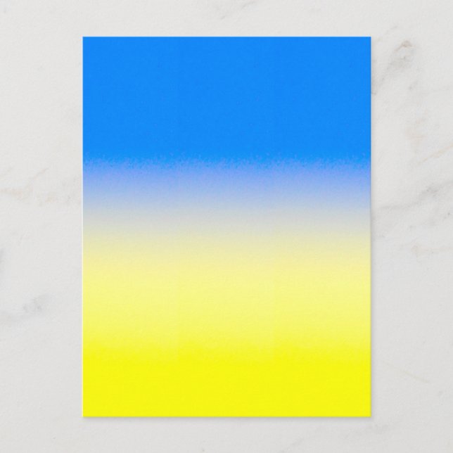 Blått och Gult Ukraina Inspicerat fredsanfall mot  Vykort (Framsida)