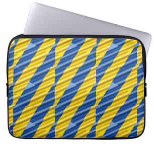 Blått och Gult Ukraina Inspinerat fredskrig Laptop Fodral