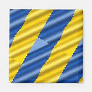 Blått och Gult Ukraina Inspinerat fredskrig Magnet