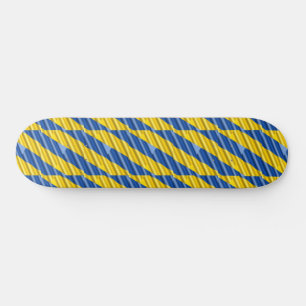 Blått och Gult Ukraina Inspired Peace Anti Krig Mini Skateboard Bräda 18,5 Cm