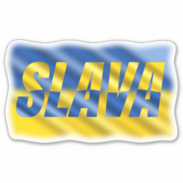 Blått och Gult Ukraina inspirerar till fred i krig Klistermärken