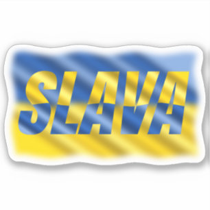 Blått och Gult Ukraina inspirerar till fred i krig Klistermärken