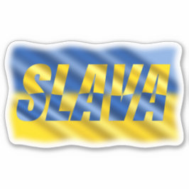 Blått och Gult Ukraina inspirerar till fred i krig Klistermärken