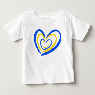 Blått och Gult Ukraina inspirerar till fred No war T Shirt