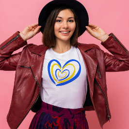 Blått och Gult Ukraina inspirerar till fred No war T Shirt