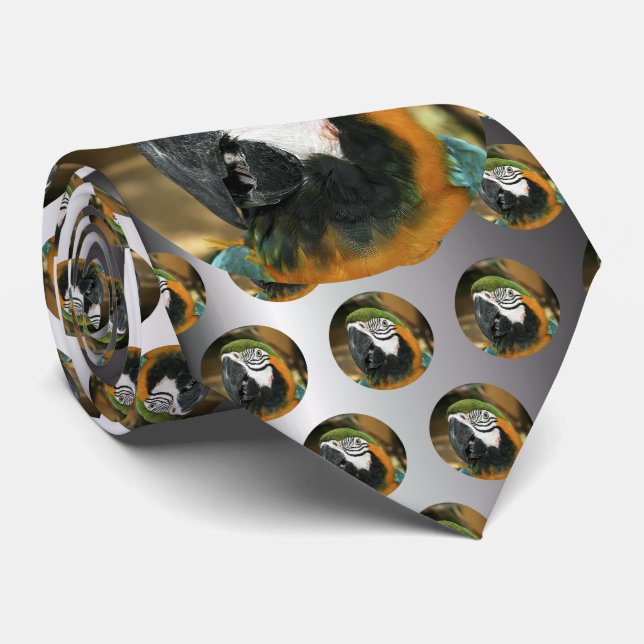 Blått- och gultMacaw från amason Slips (Rullad)