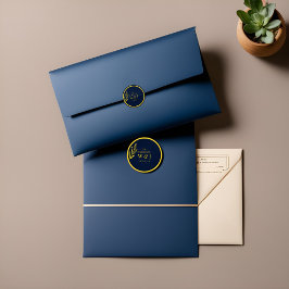 Blått och gyllene: online för dekeringsmakare: brö runt klistermärke