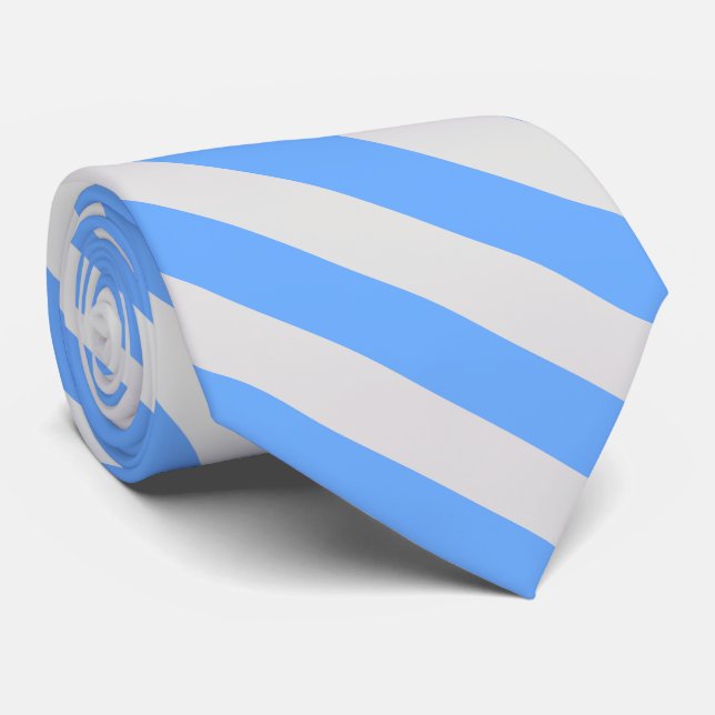 Blått och lätt Grått strimlad Slips (Rullad)