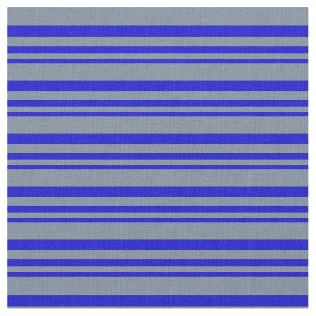 Blått och lätt skiffer-Grått-Färgad Rand Tyg (Närbild)