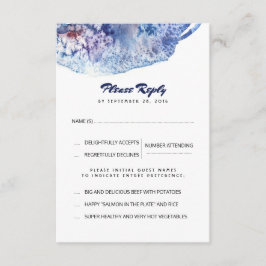 Blått och Lila-Bröllop OSA för vattenfärger Kort