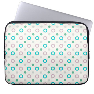 Blått och Lila Cirkelns rotationskonstruktion Laptop Sleeve