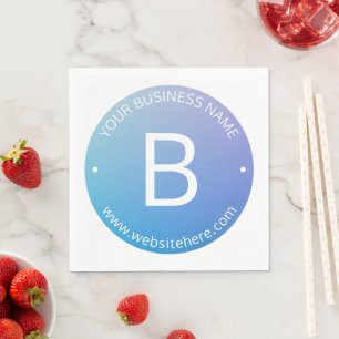 Blått och Lila i figursättningspanel med redigerba Pappersservett