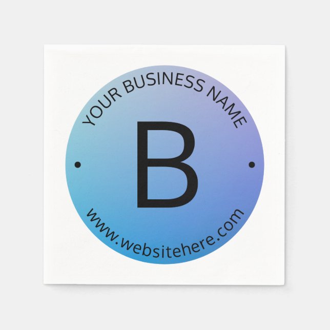 Blått och Lila i figursättningspanel med redigerba Pappersservett (Framsidan)