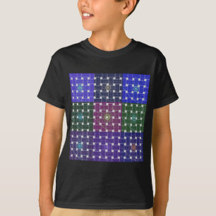 Blått och Lila konst utskriven T Shirt