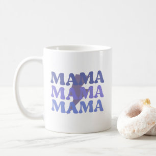 Blått och Lila Mamma Mamma Kaffe Mugg
